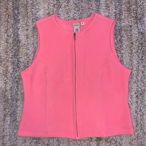 L.L. Bean pink fleece vest